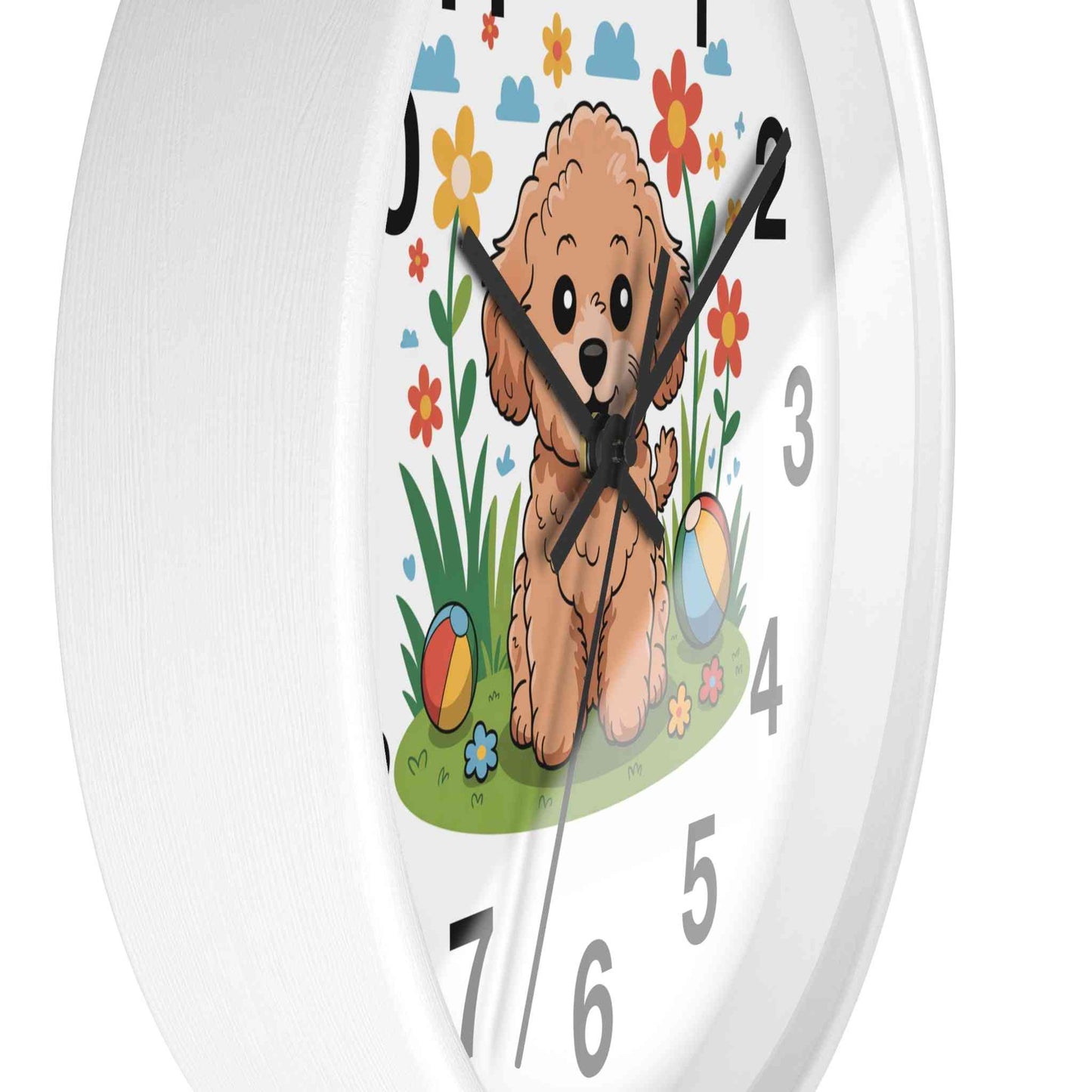 Personalized Poodle Dog Wall Clock