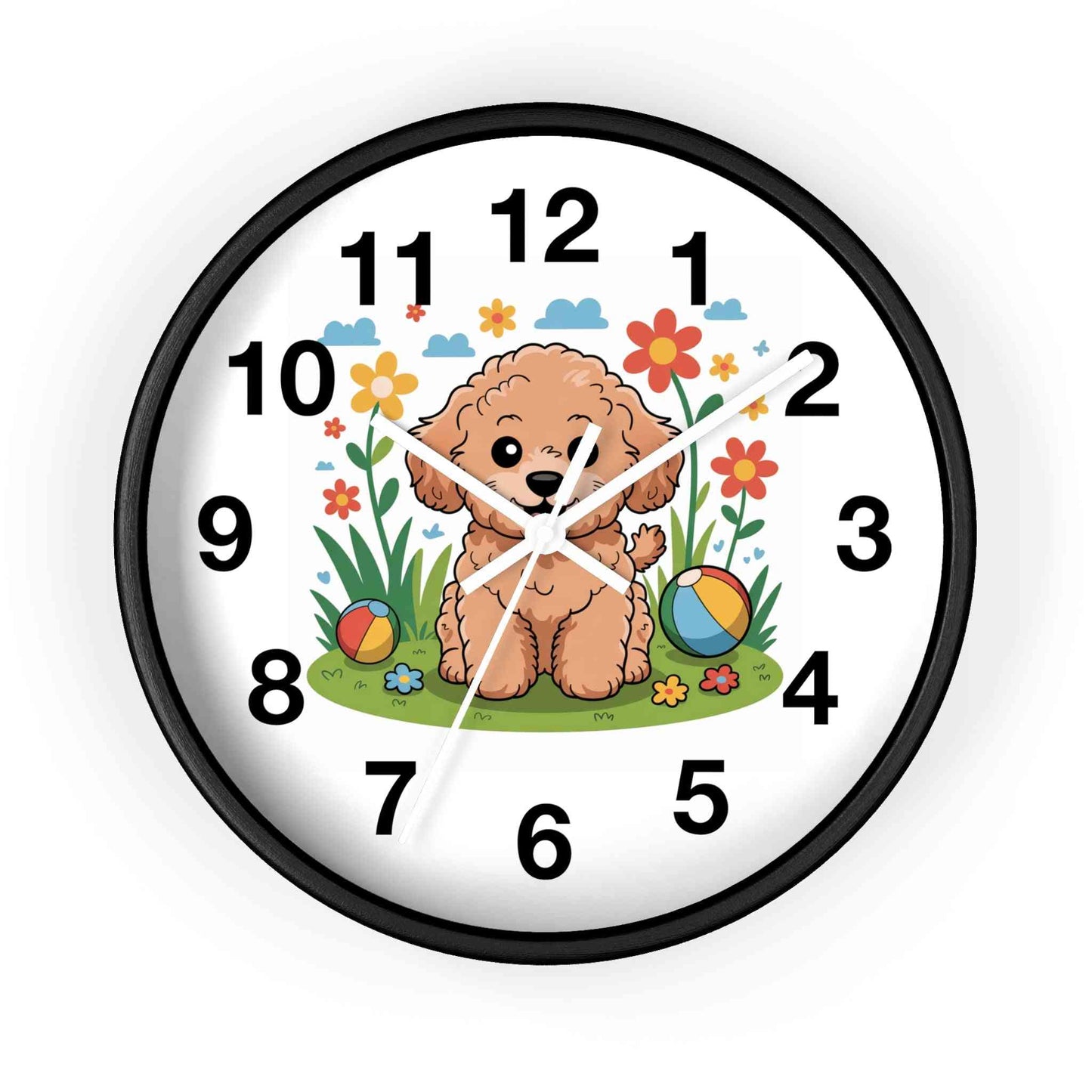Personalized Poodle Dog Wall Clock