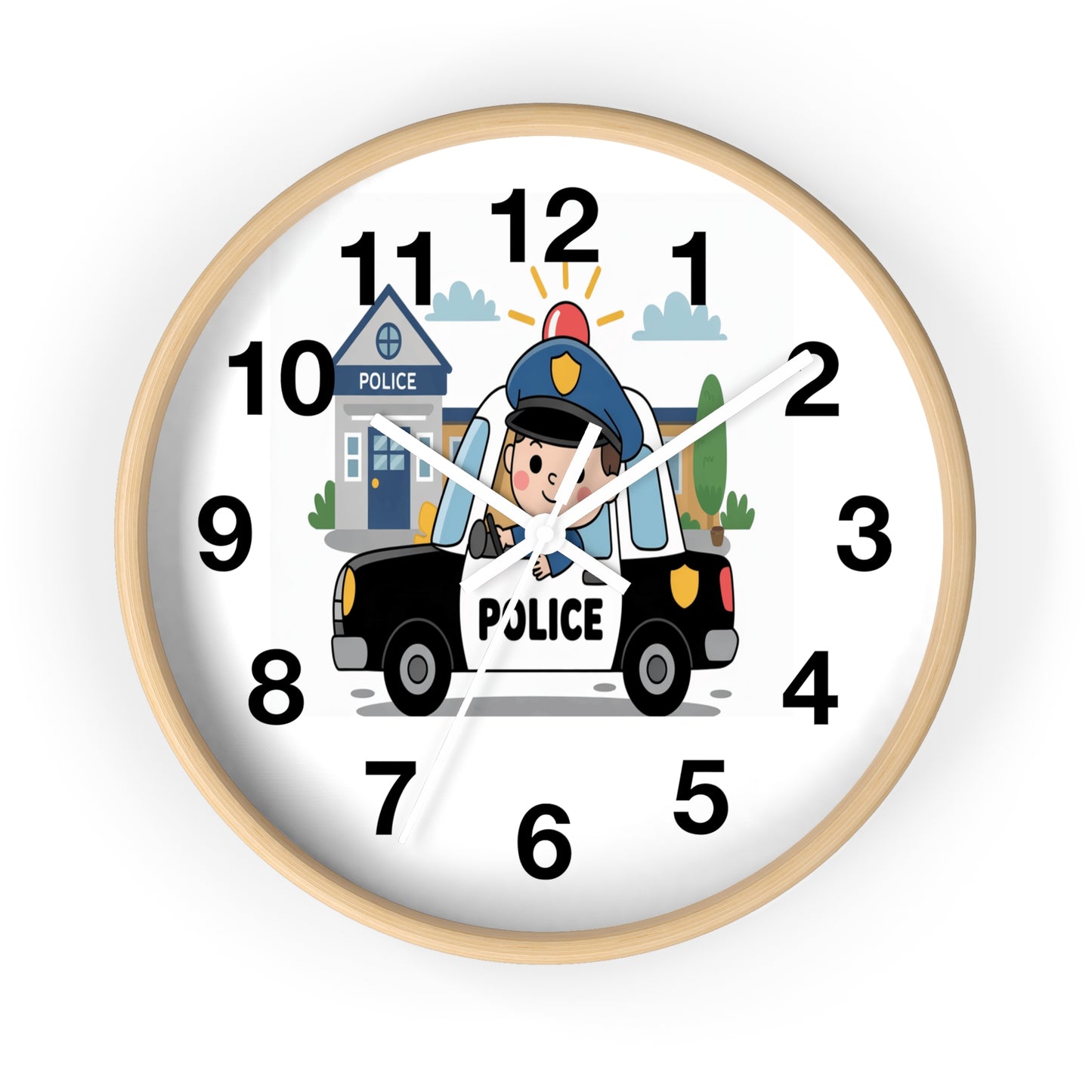 Personalized Police Car Wall Clock