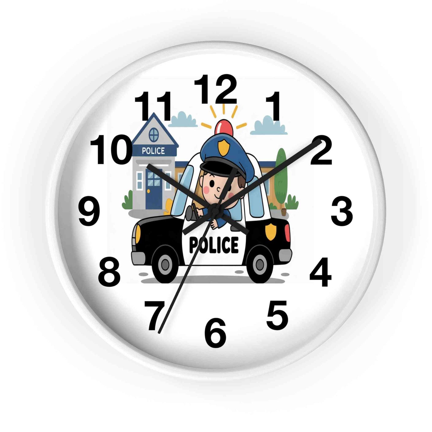 Personalized Police Car Wall Clock
