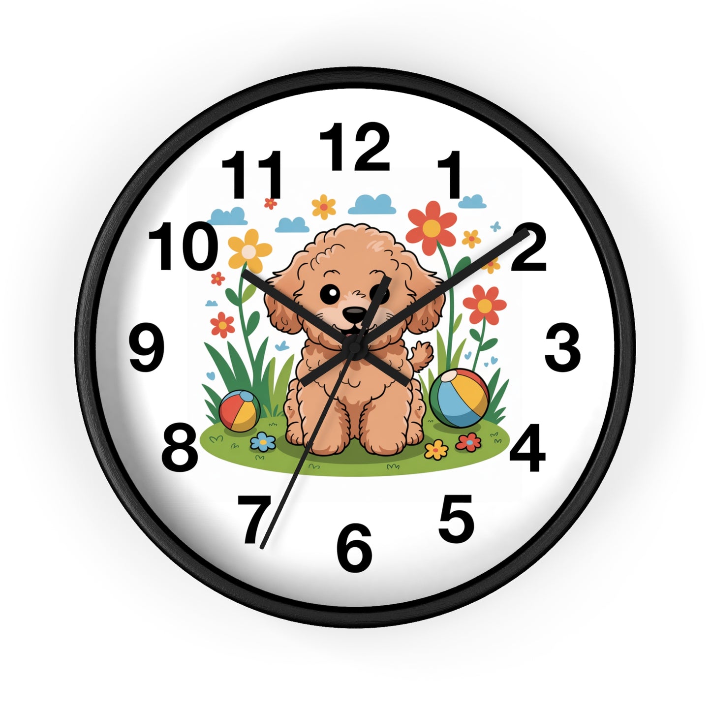 Personalized Poodle Dog Wall Clock