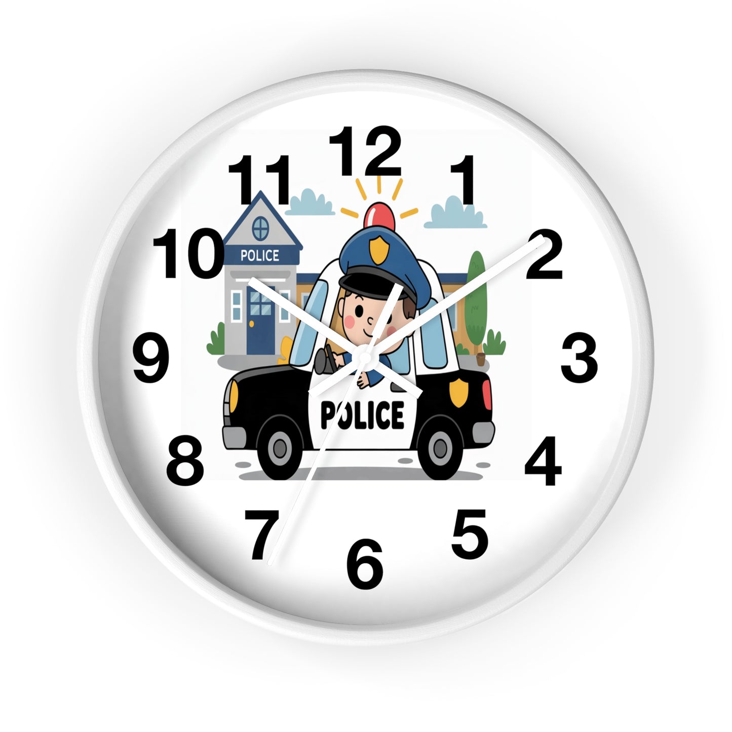 Personalized Police Car Wall Clock