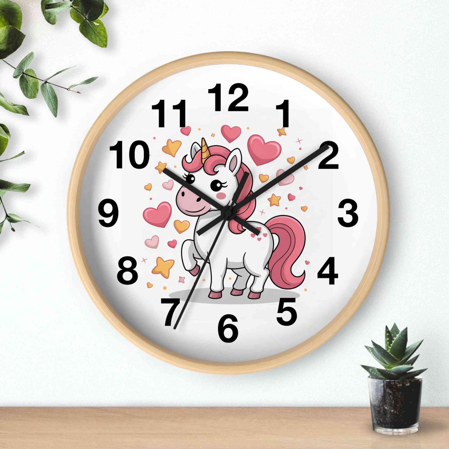 Personalized Unicorn Wall Clock