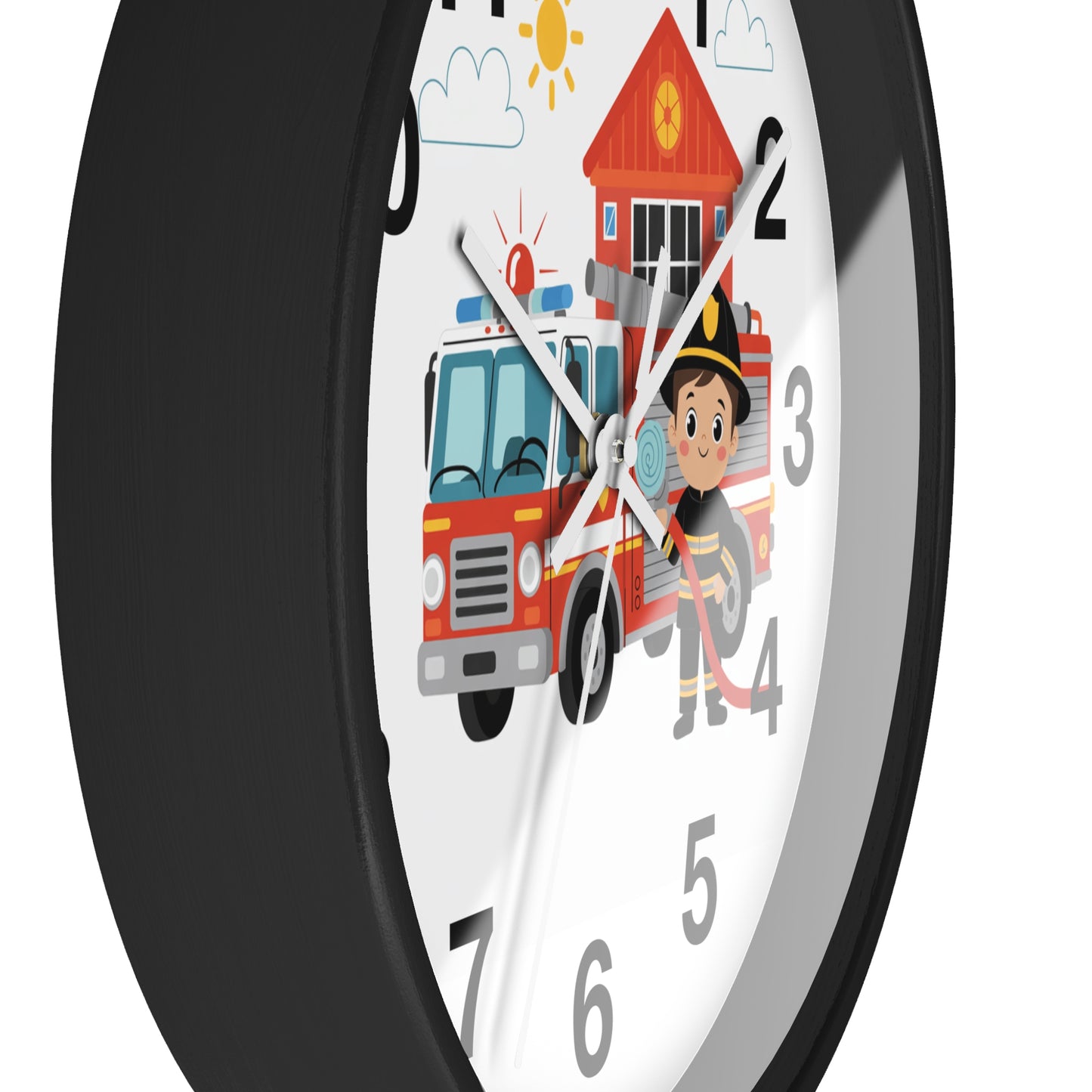 Personalized Fire Truck Wall Clock