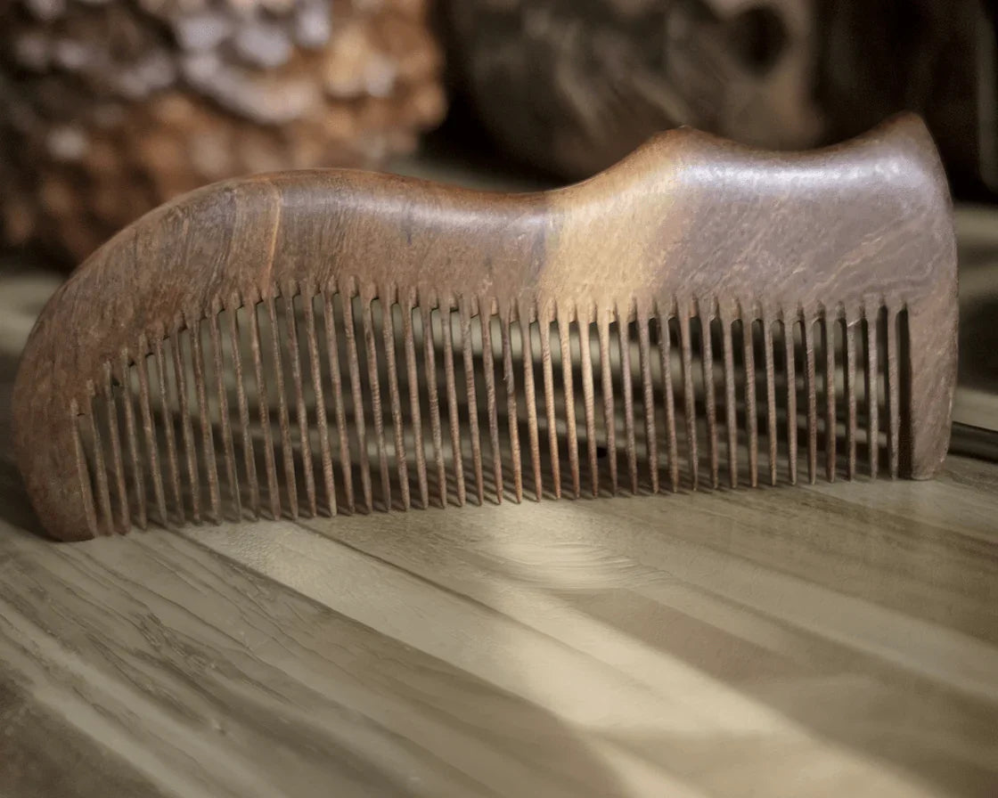 Cat Sandalwood Hair Comb