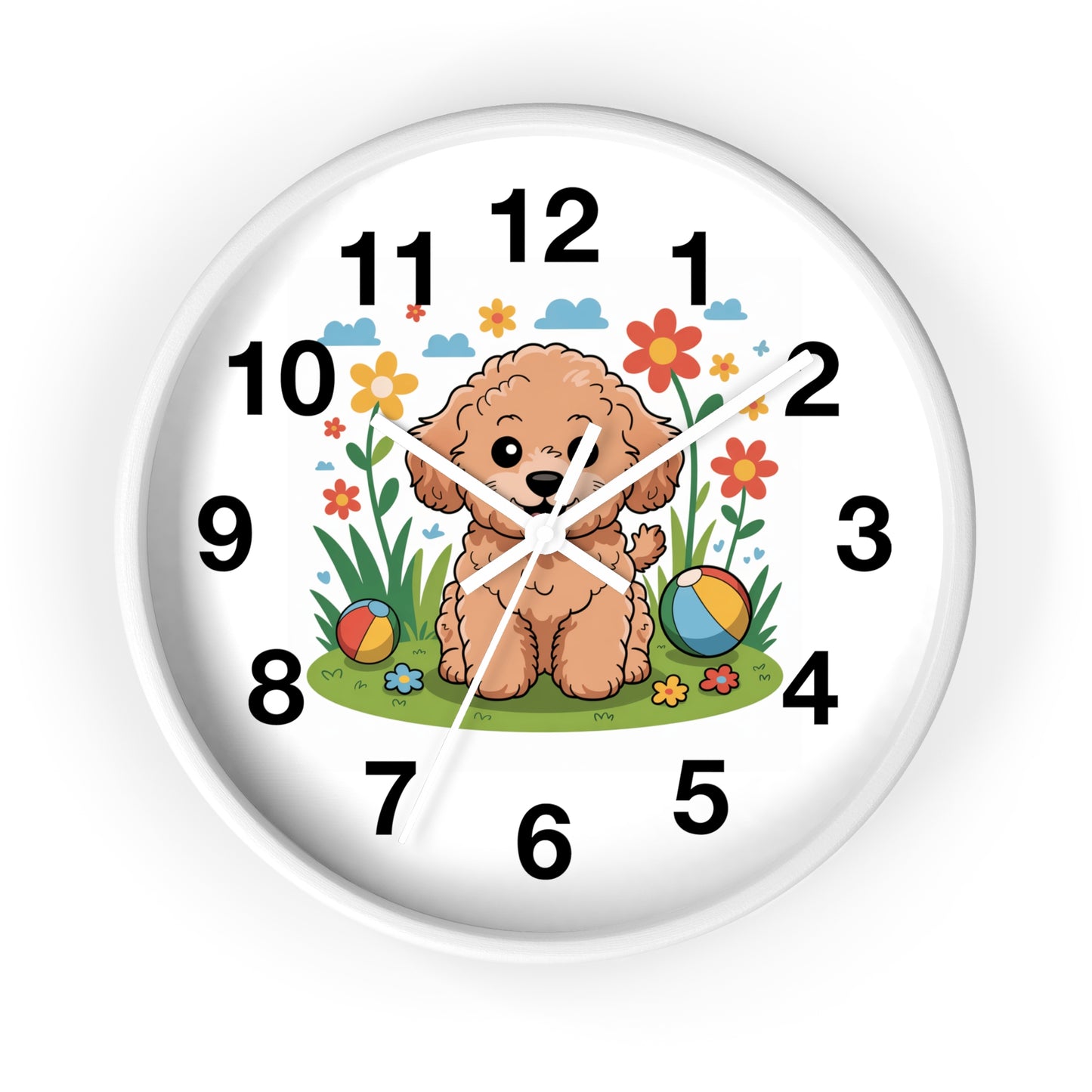 Personalized Poodle Dog Wall Clock