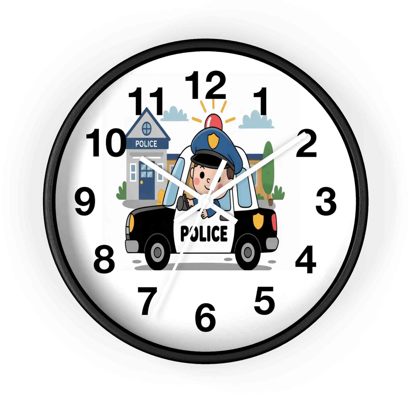 Personalized Police Car Wall Clock