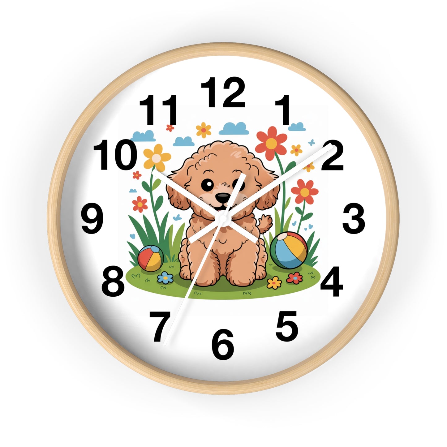 Personalized Poodle Dog Wall Clock