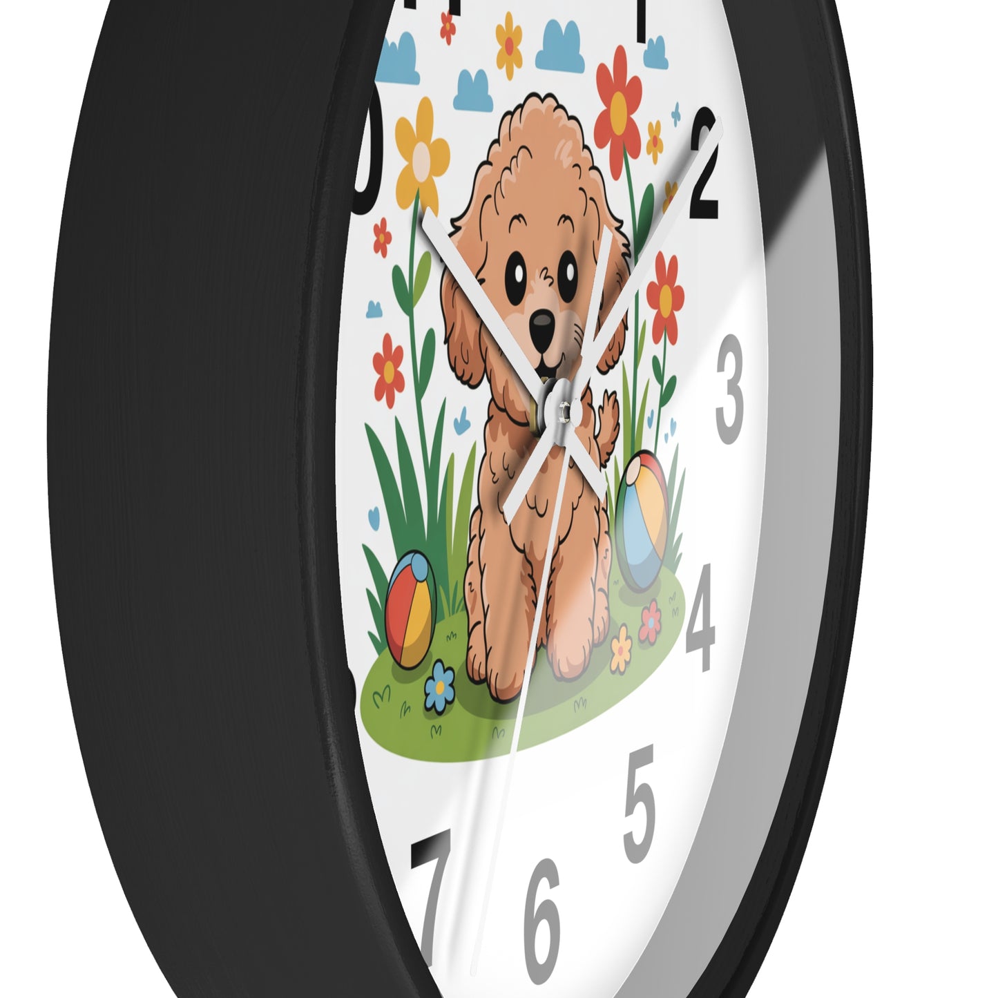 Personalized Poodle Dog Wall Clock