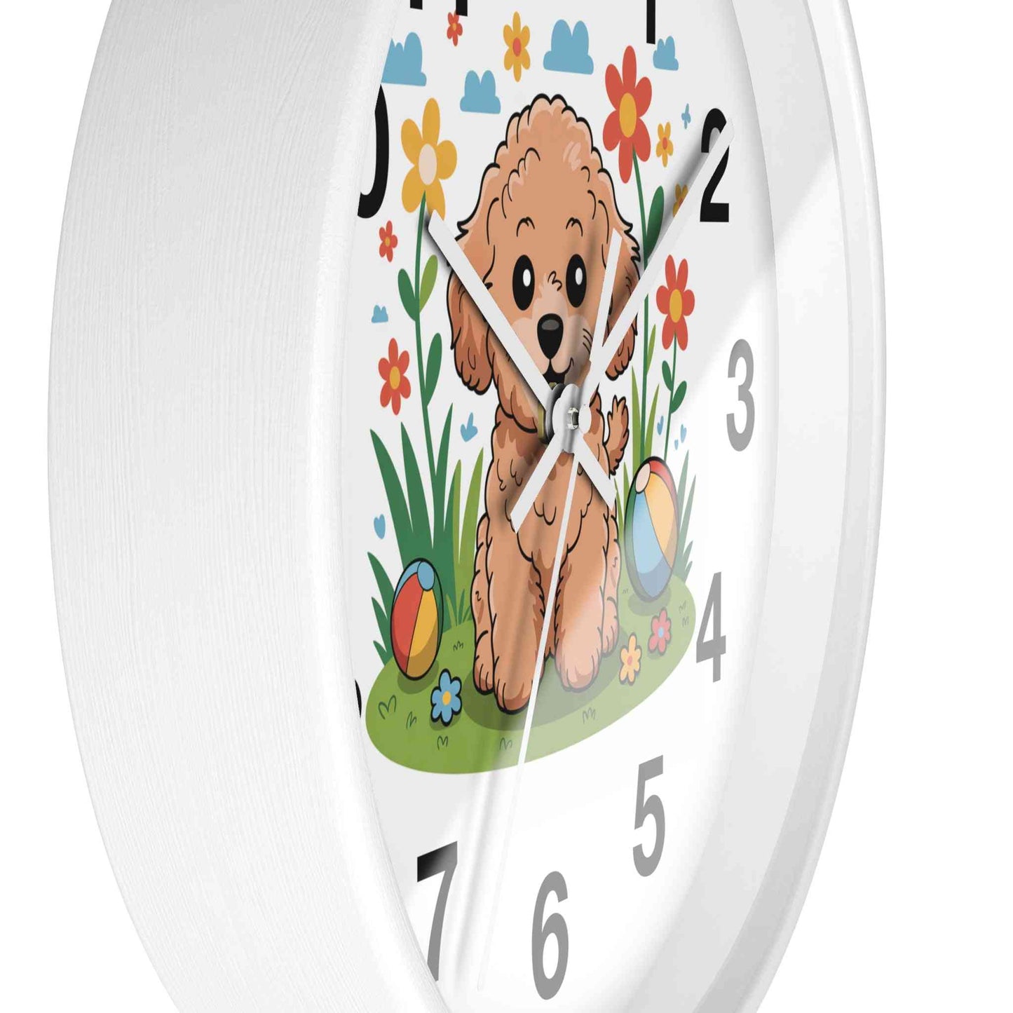 Personalized Poodle Dog Wall Clock