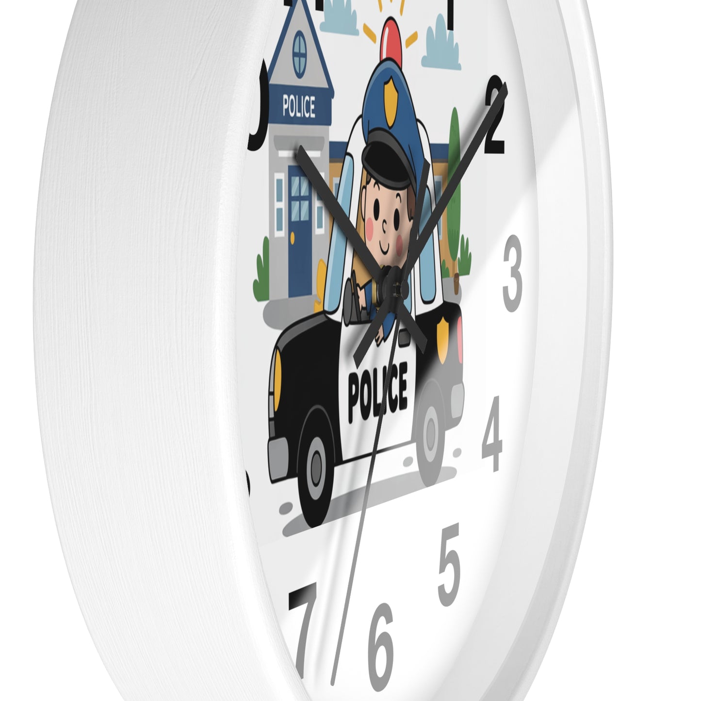 Personalized Police Car Wall Clock