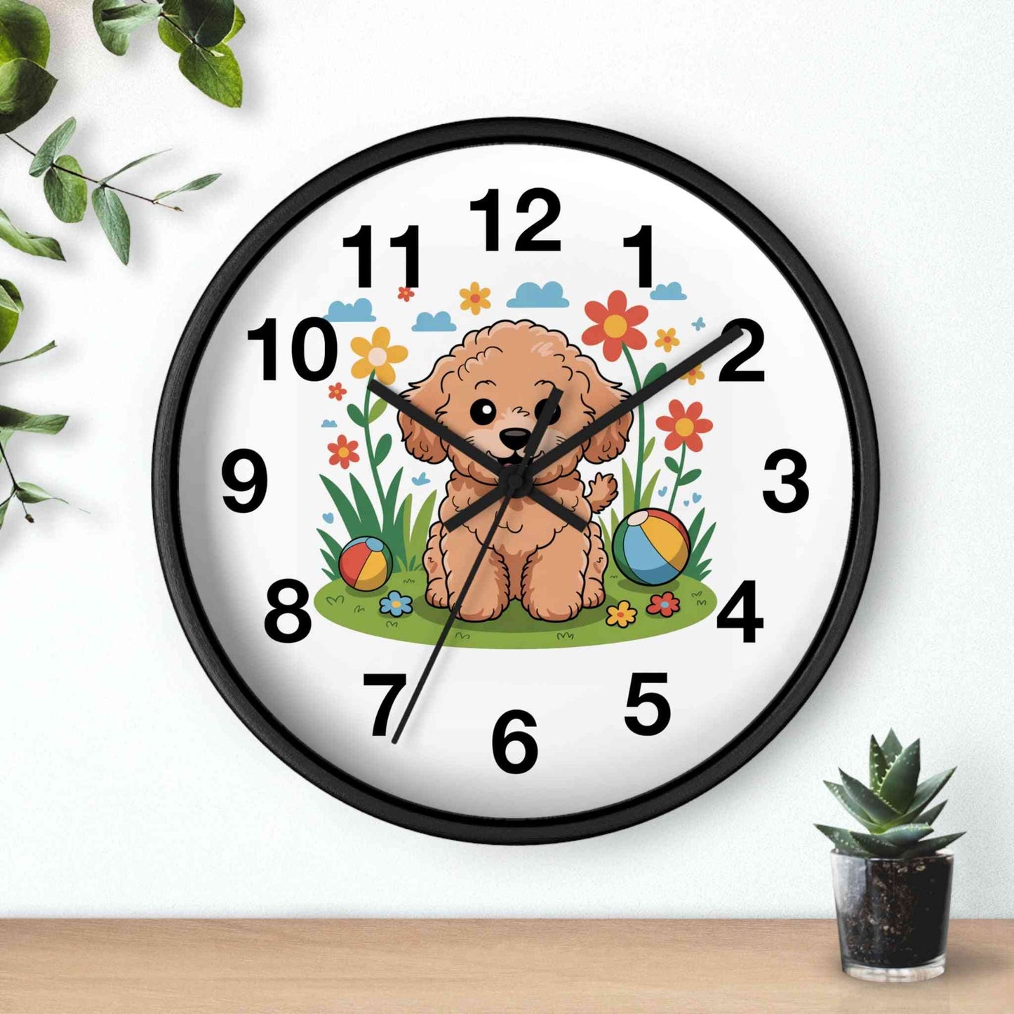 Personalized Poodle Dog Wall Clock
