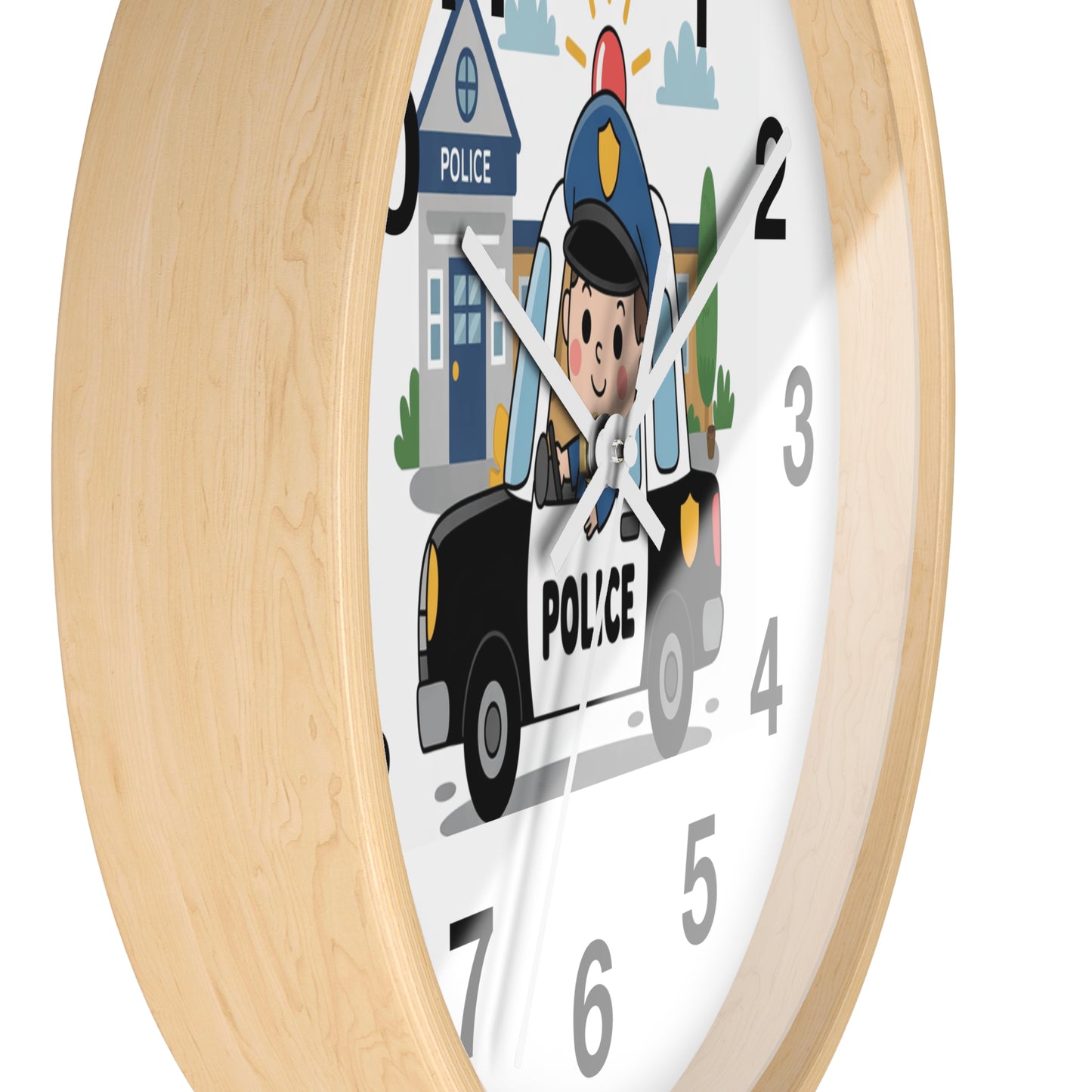Personalized Police Car Wall Clock
