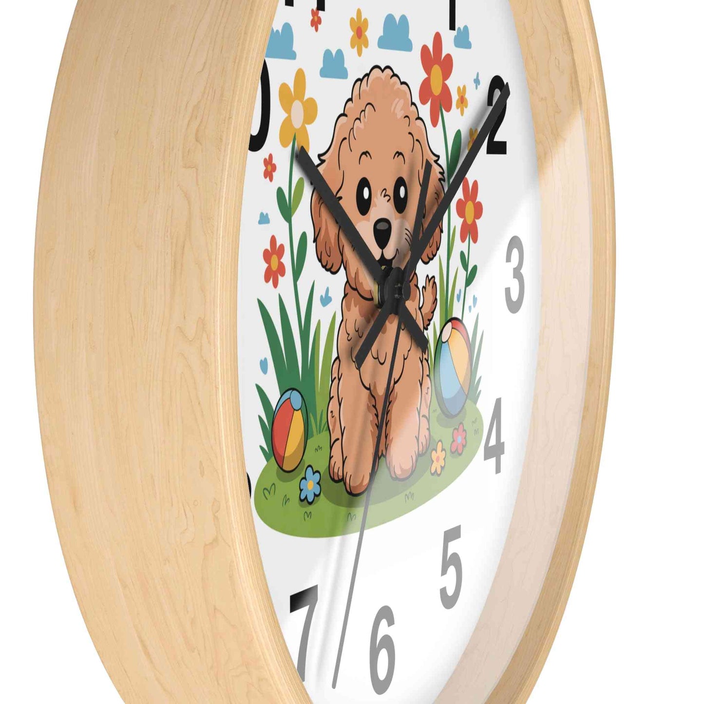 Personalized Poodle Dog Wall Clock