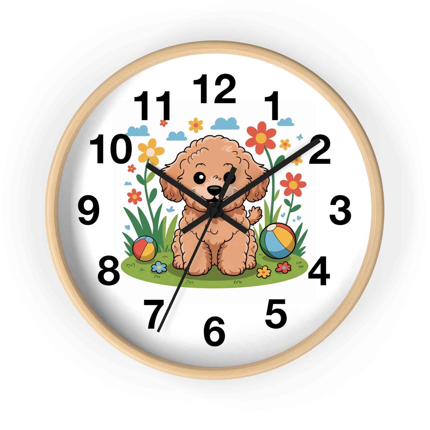 Personalized Poodle Dog Wall Clock