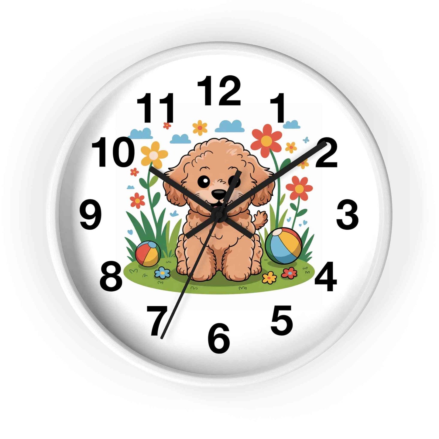 Personalized Poodle Dog Wall Clock