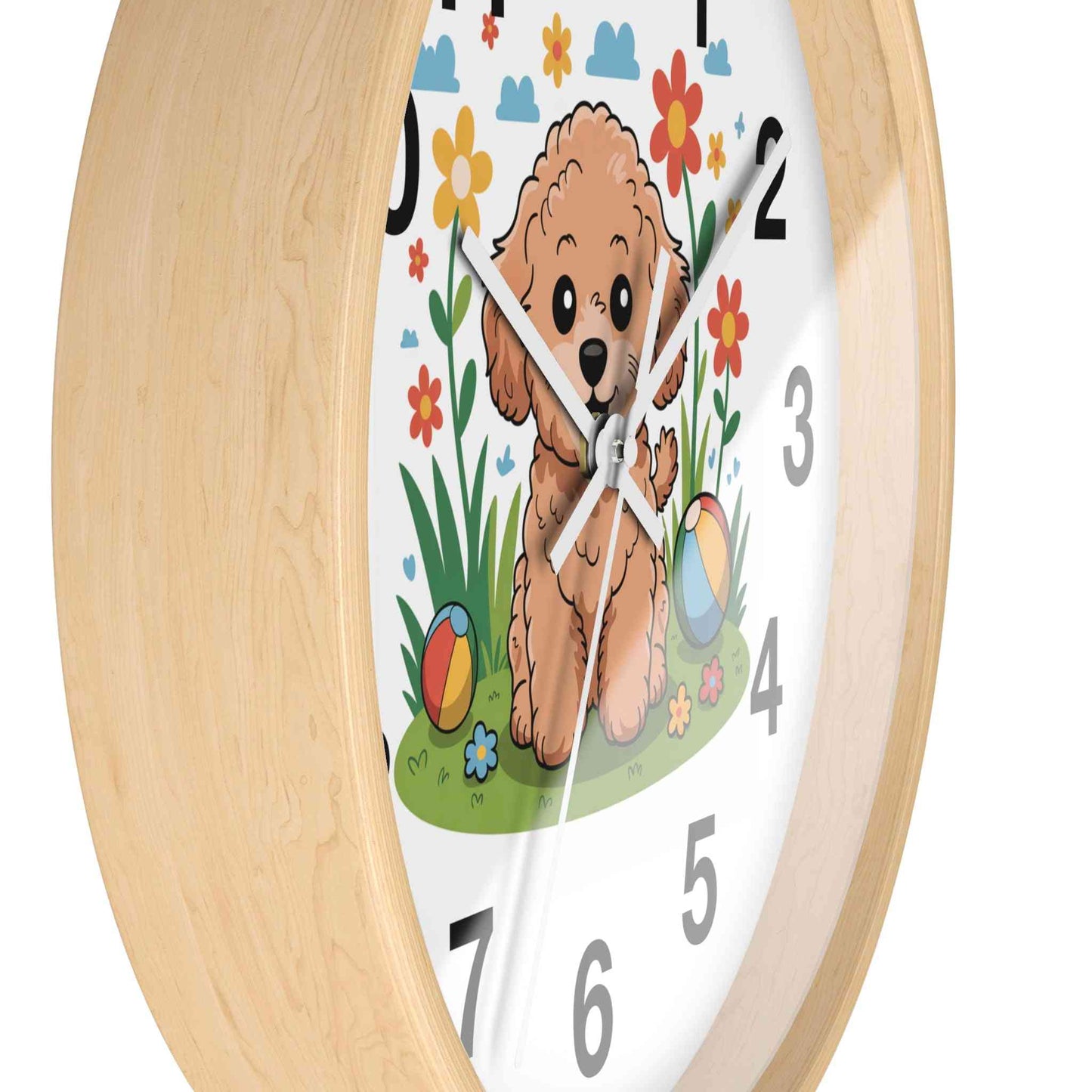 Personalized Poodle Dog Wall Clock
