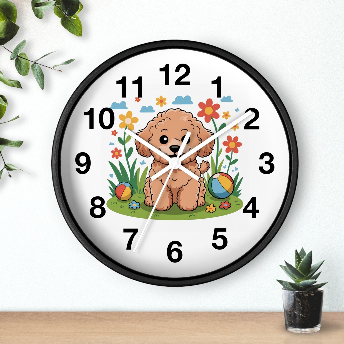 Personalized Poodle Dog Wall Clock