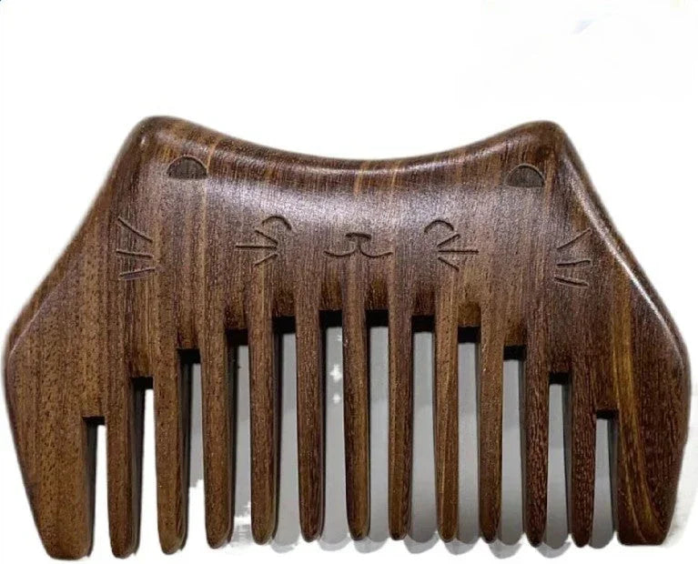 Cat Sandalwood Wide Tooth Animal Hair Comb
