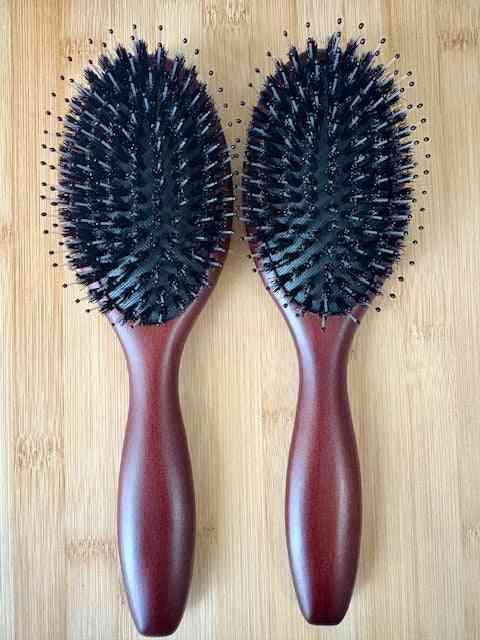 Beechwood Hairbrush with Boar and Nylon Bristles
