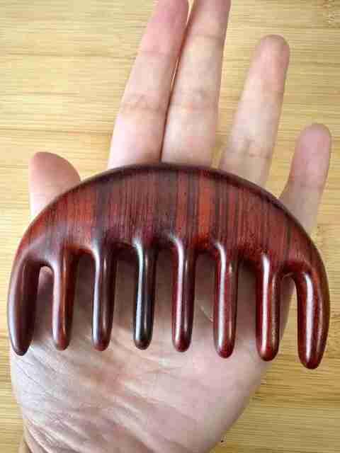 Purple Sandalwood Half-Moon Gua Sha Comb