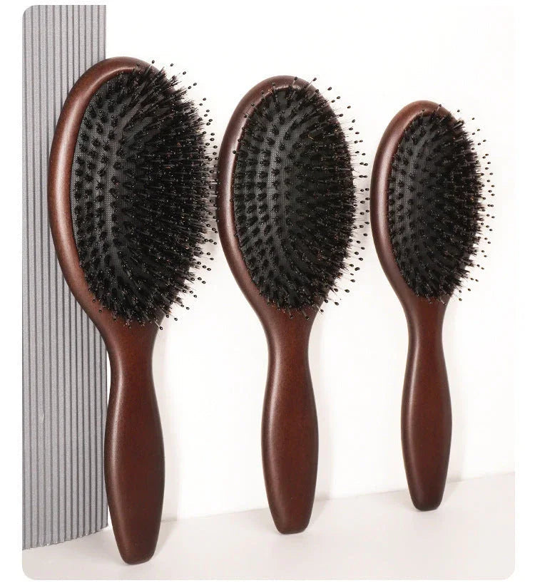 Boar Bristles Paddle Brush