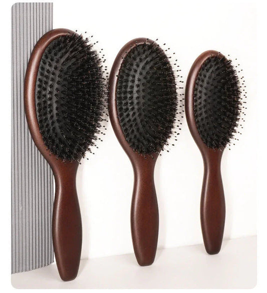 Boar Bristles Paddle Brush