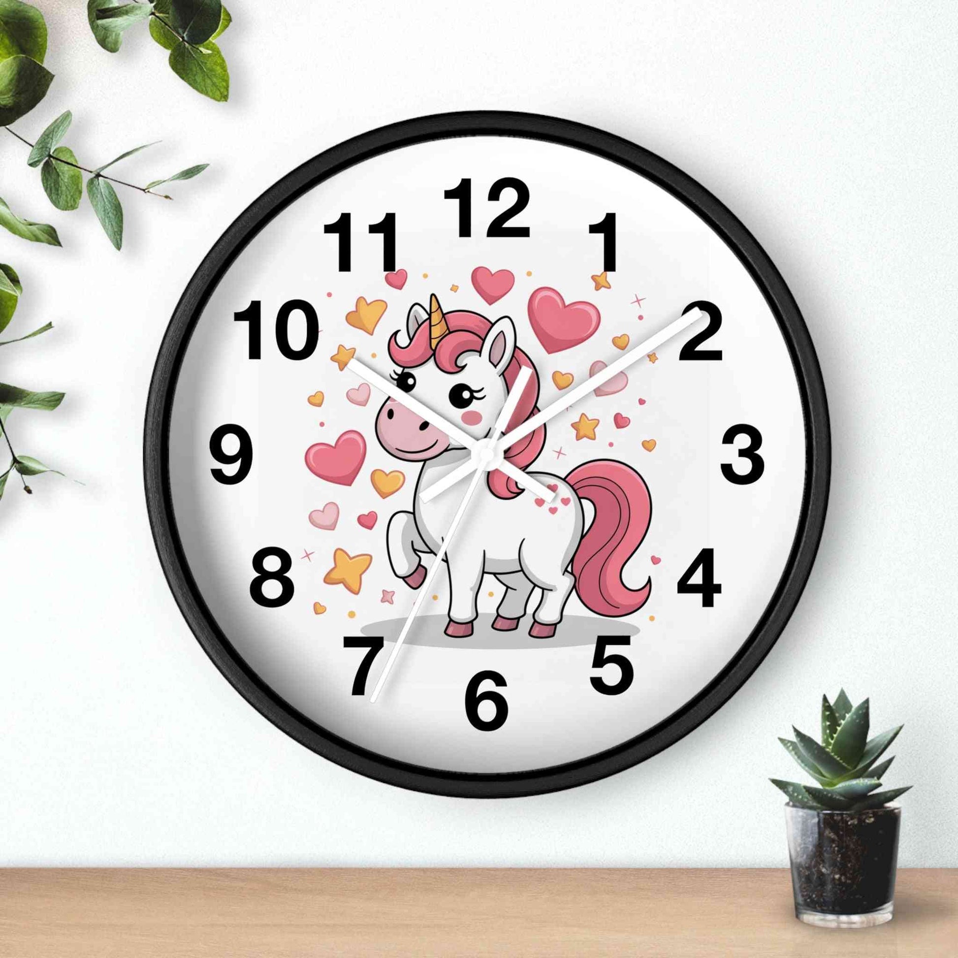 Personalized Unicorn Wall Clock 