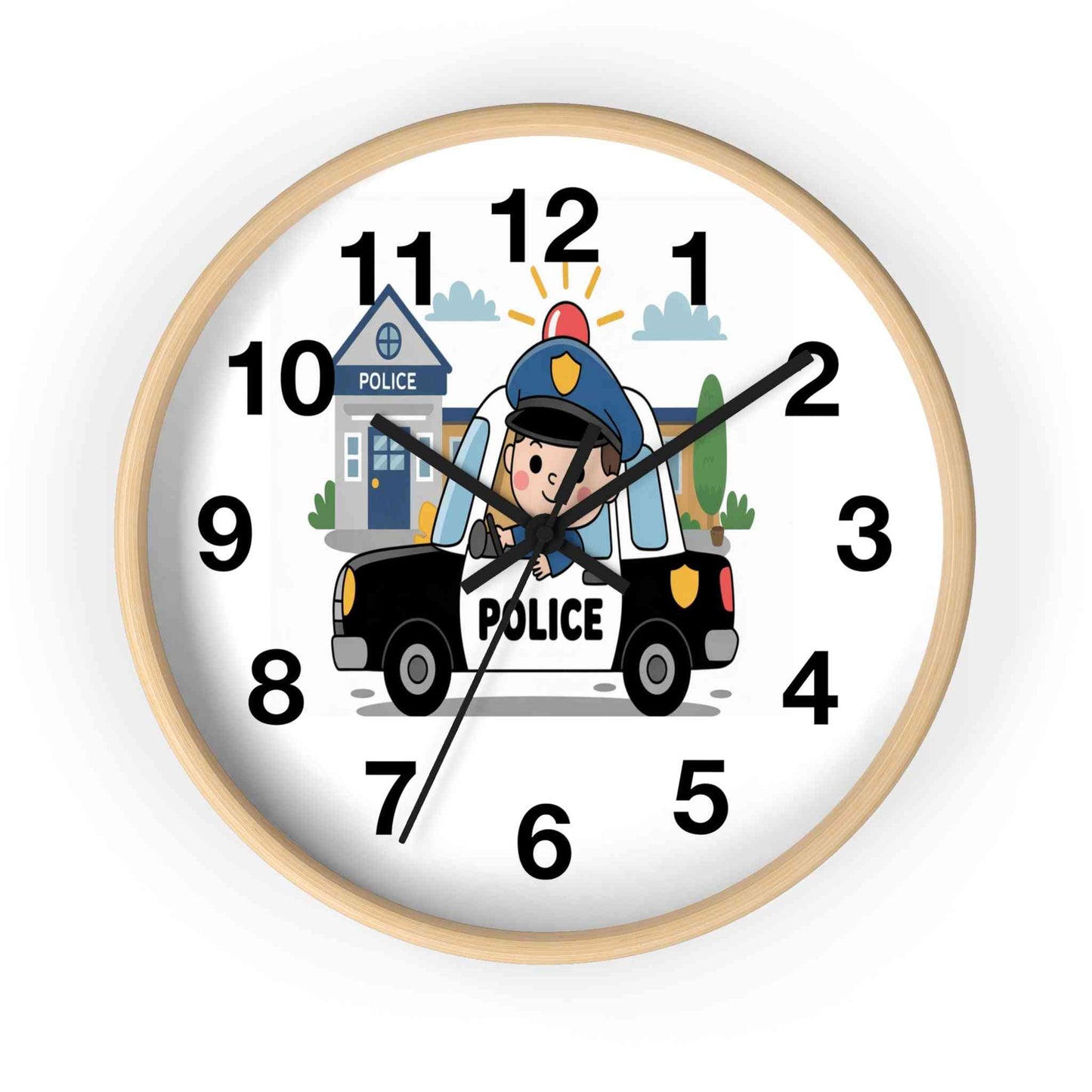 Personalized Police Car Wall Clock