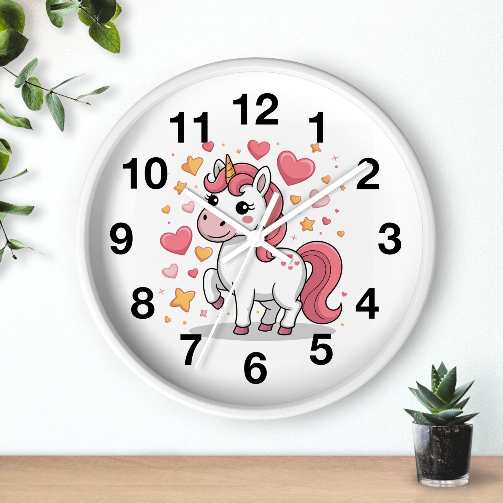 Personalized Unicorn Wall Clock 