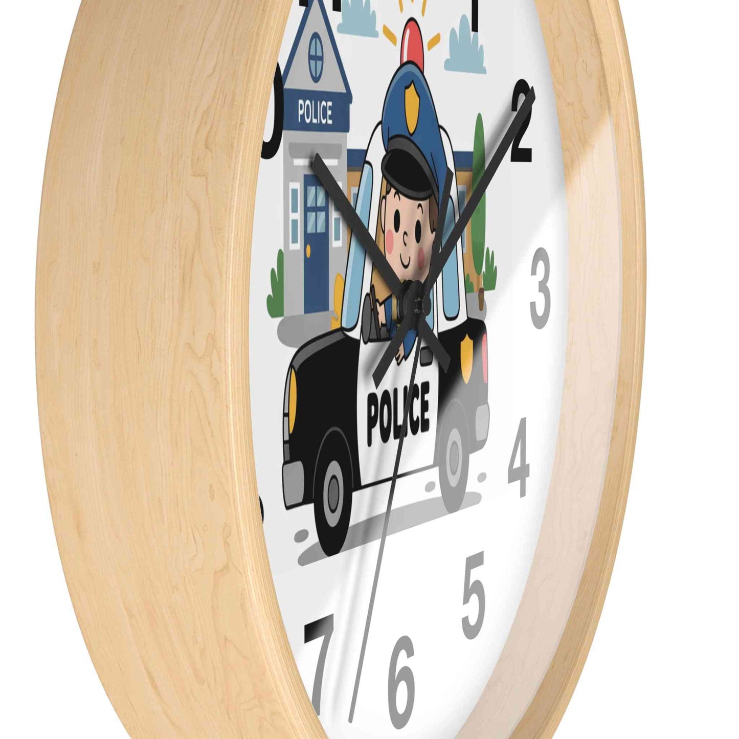 Personalized Police Car Wall Clock