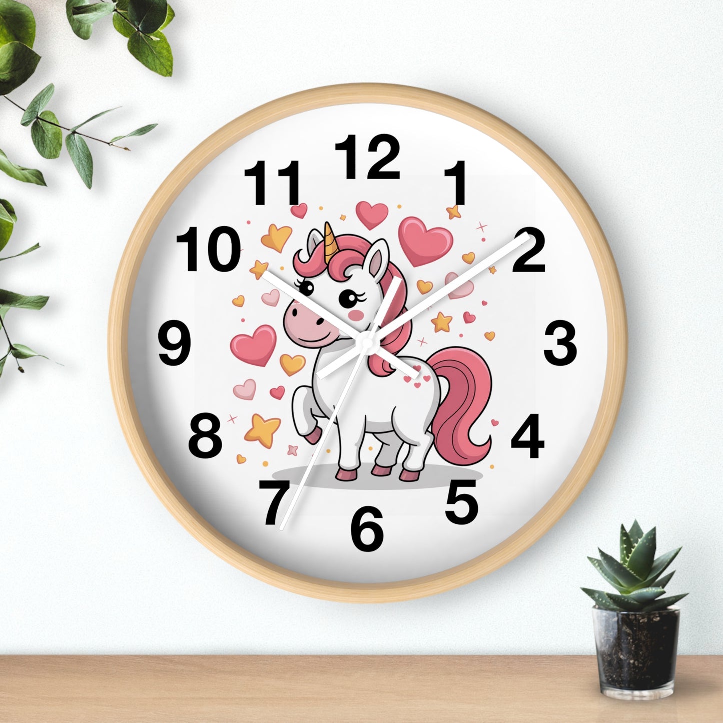 Personalized Unicorn Wall Clock 