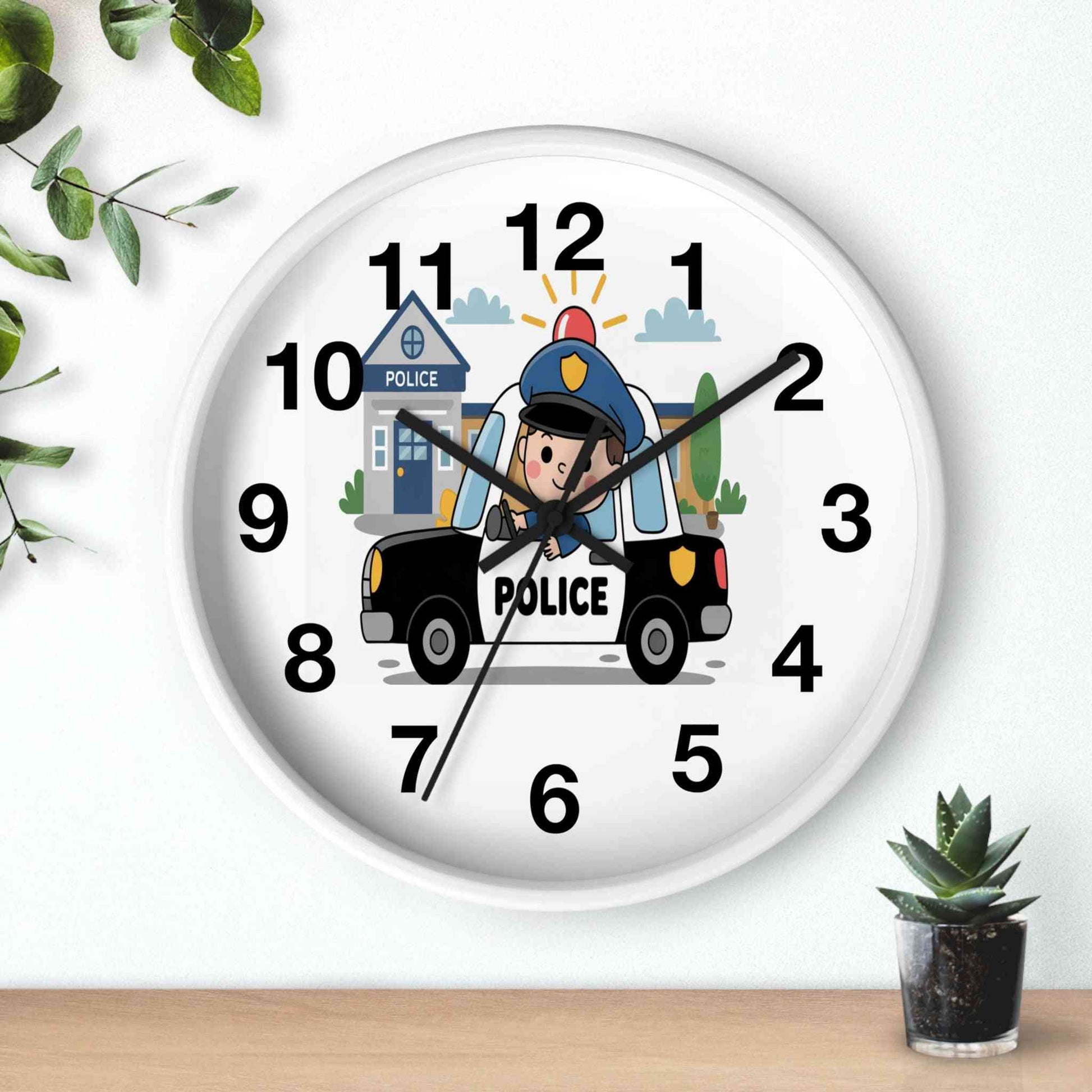Personalized Police Car Wall Clock