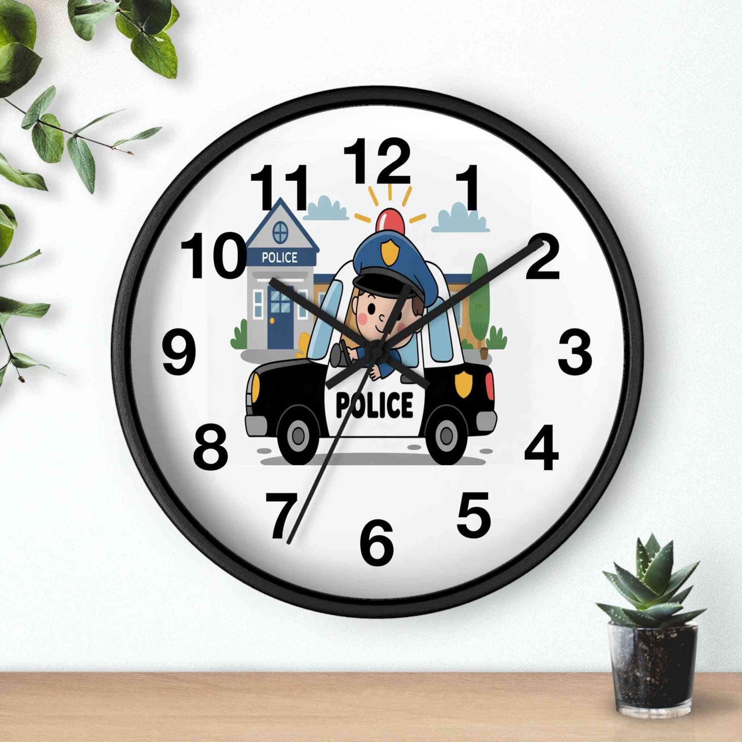 Personalized Police Car Wall Clock