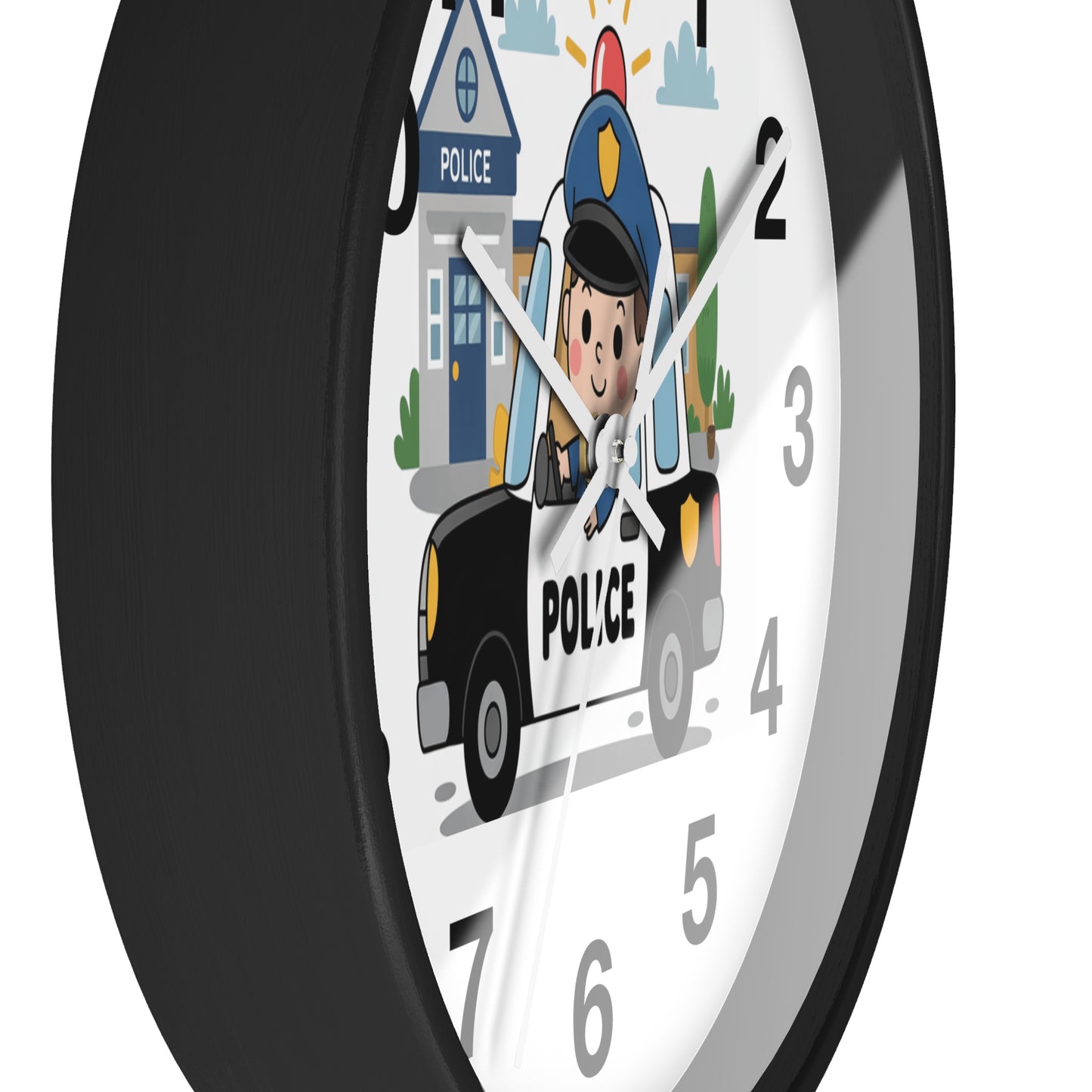 Personalized Police Car Wall Clock