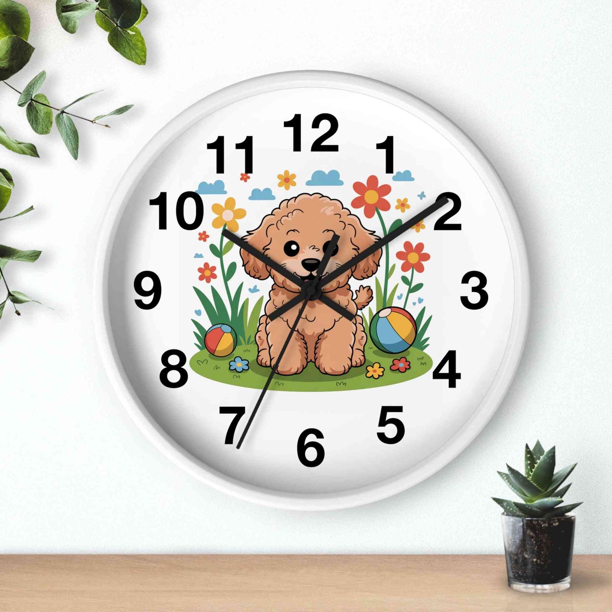 Personalized Poodle Dog Wall Clock 