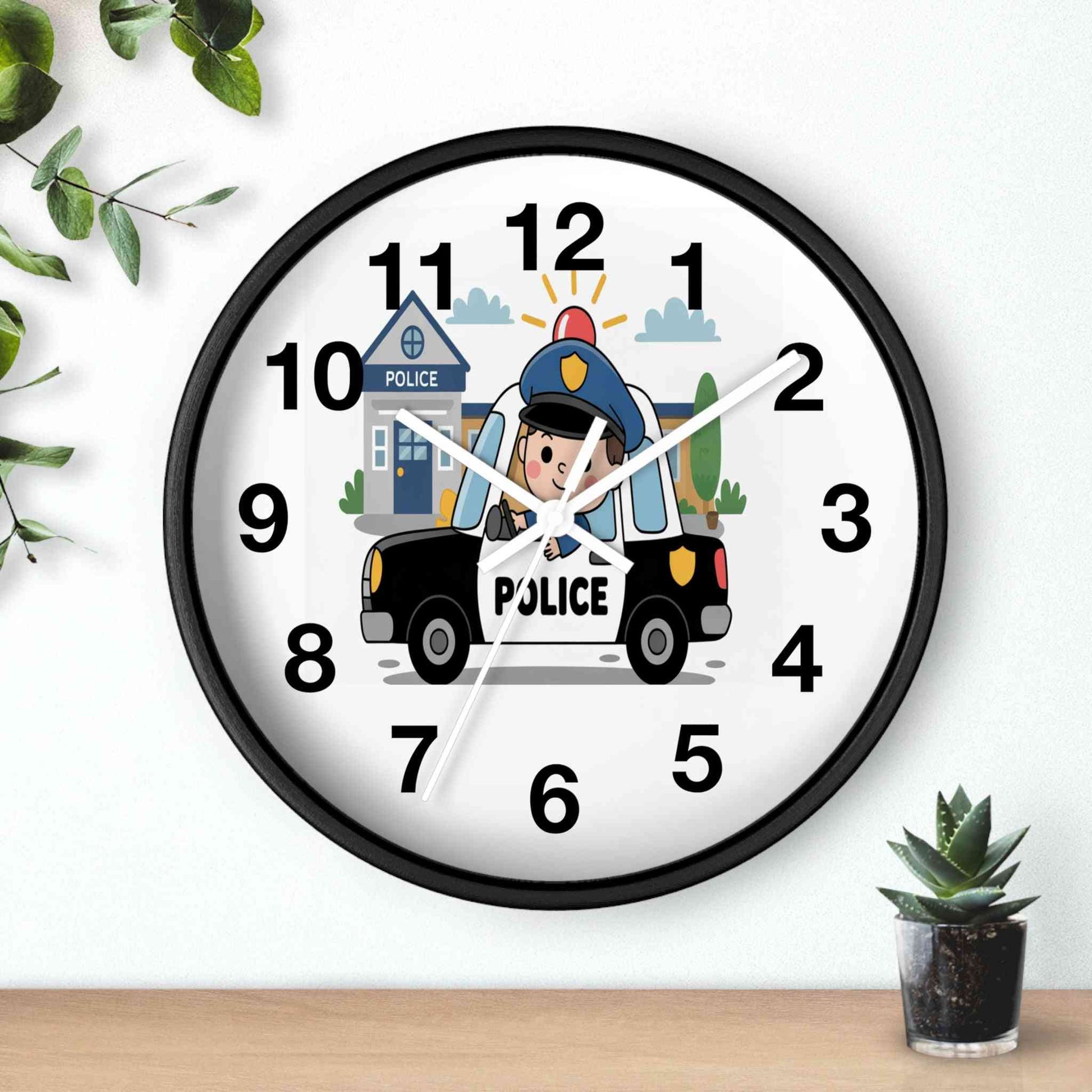 Personalized Police Car Wall Clock