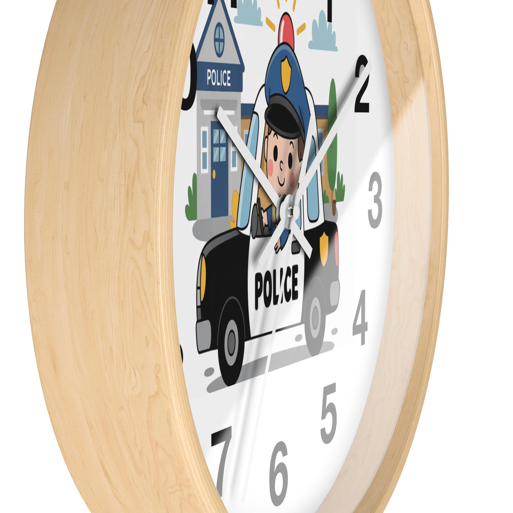 Personalized Police Car Wall Clock