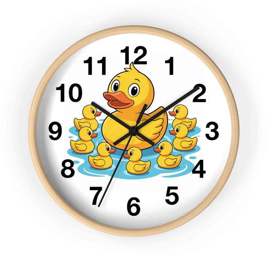Personalized Yellow Ducks Wall Clock