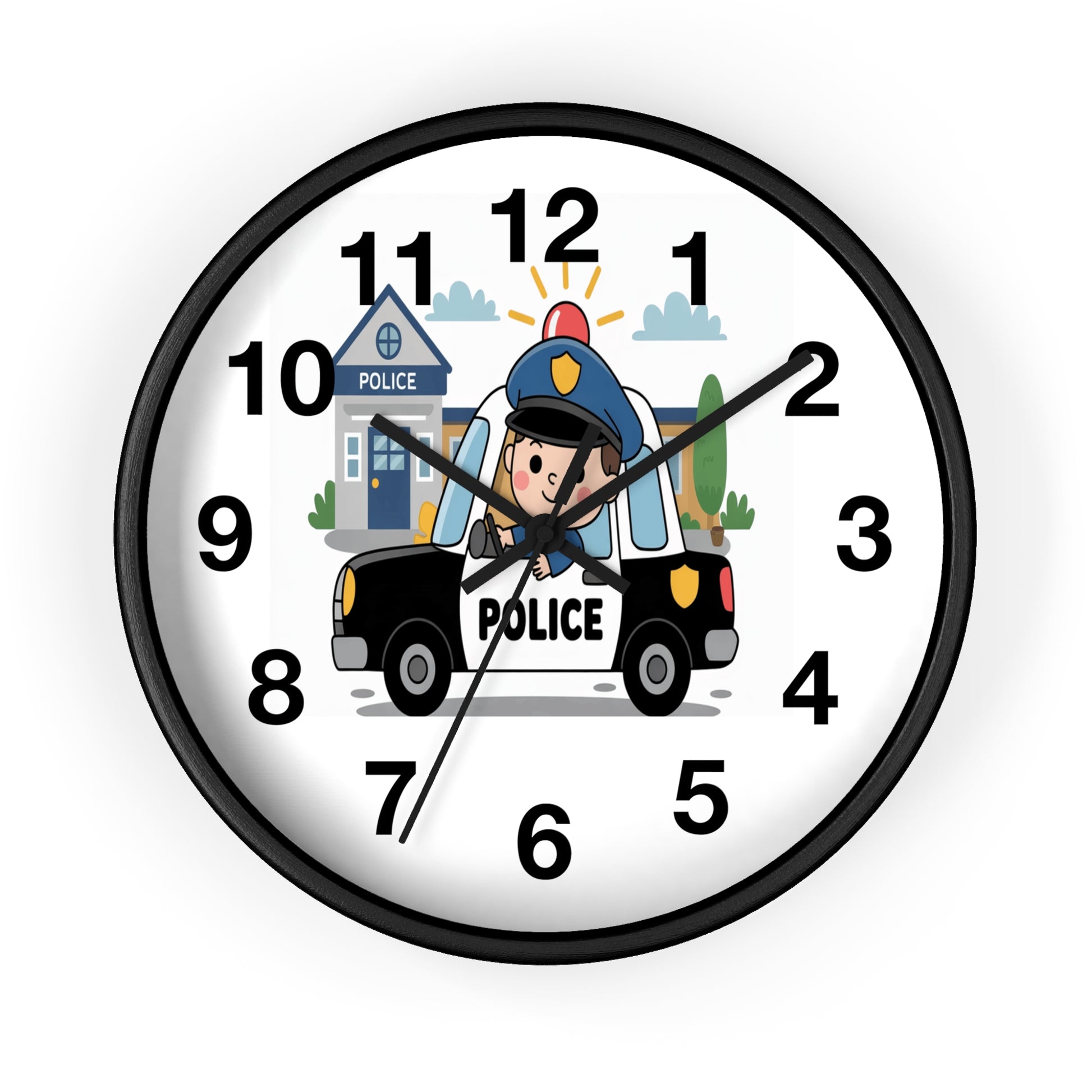 Personalized Police Car Wall Clock