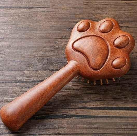 
Cat Paw Sandalwood Paddle Detangling Brush