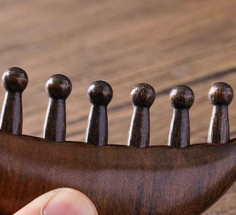 Frog Sandalwood Gua Sha Comb and Scrapping Massager