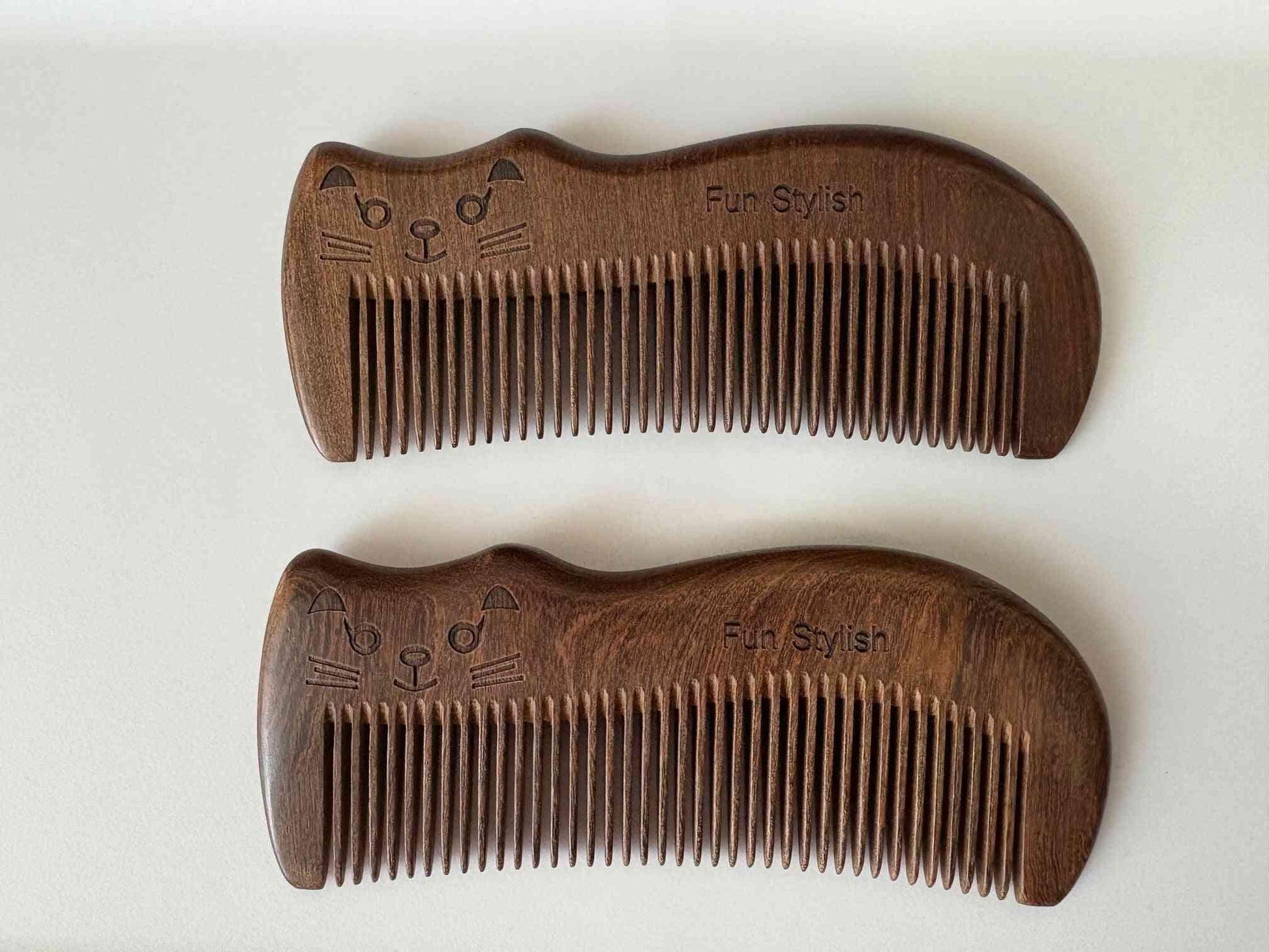 Cat Sandalwood Hair Comb