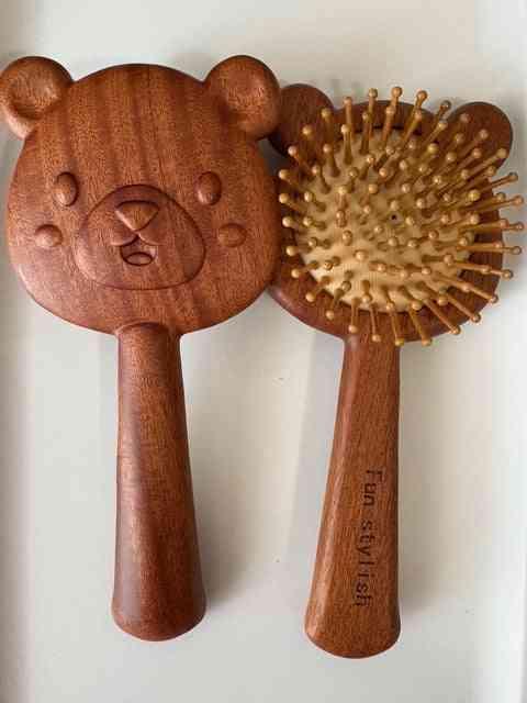 Bear Sandalwood Paddle Detangling Brush