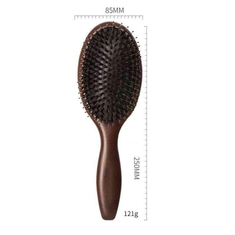 Beechwood Hairbrush with Boar and Nylon Bristles