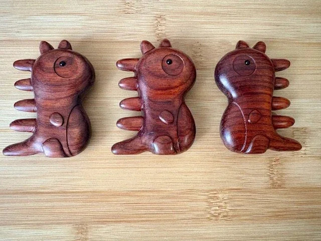 Dinosaur Shape Sandalwood Gua Sha Comb