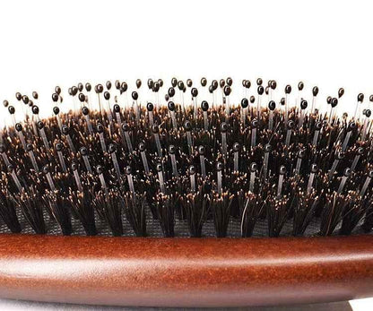 Beechwood Hairbrush with Boar and Nylon Bristles