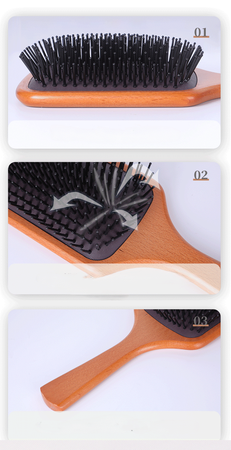 Beechwood Paddle Detangling Brush, Hair Brush