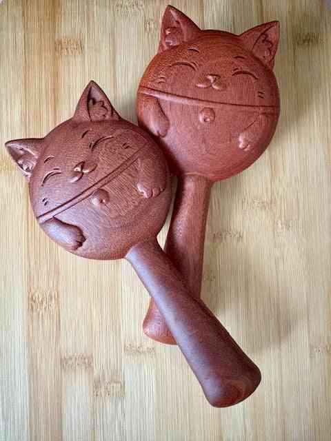 Lucky Cat Sandalwood Paddle Detangling Brush