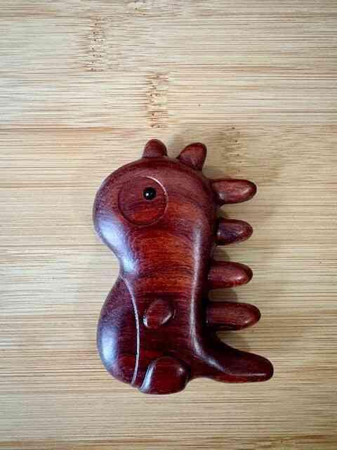 Dinosaur Shape Sandalwood Gua Sha Comb